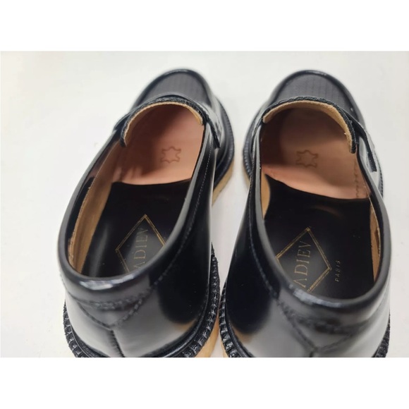 ADIEU PARIS Womens Black Leather Type 5 Penny Loafers Size EU37/ 7 US - Picture 6 of 12